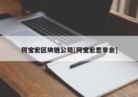 何宝宏区块链公司[何宝宏思享会]